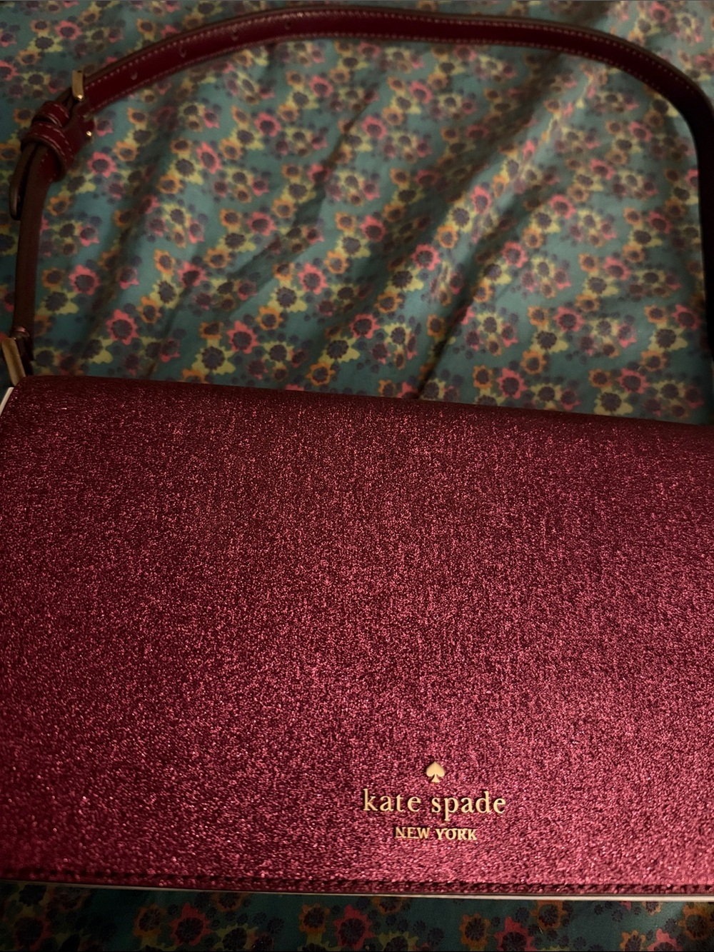 Kate Spade Pink Glitter Crossbody Shoulder Bag Nwt - Picture 9 of 10